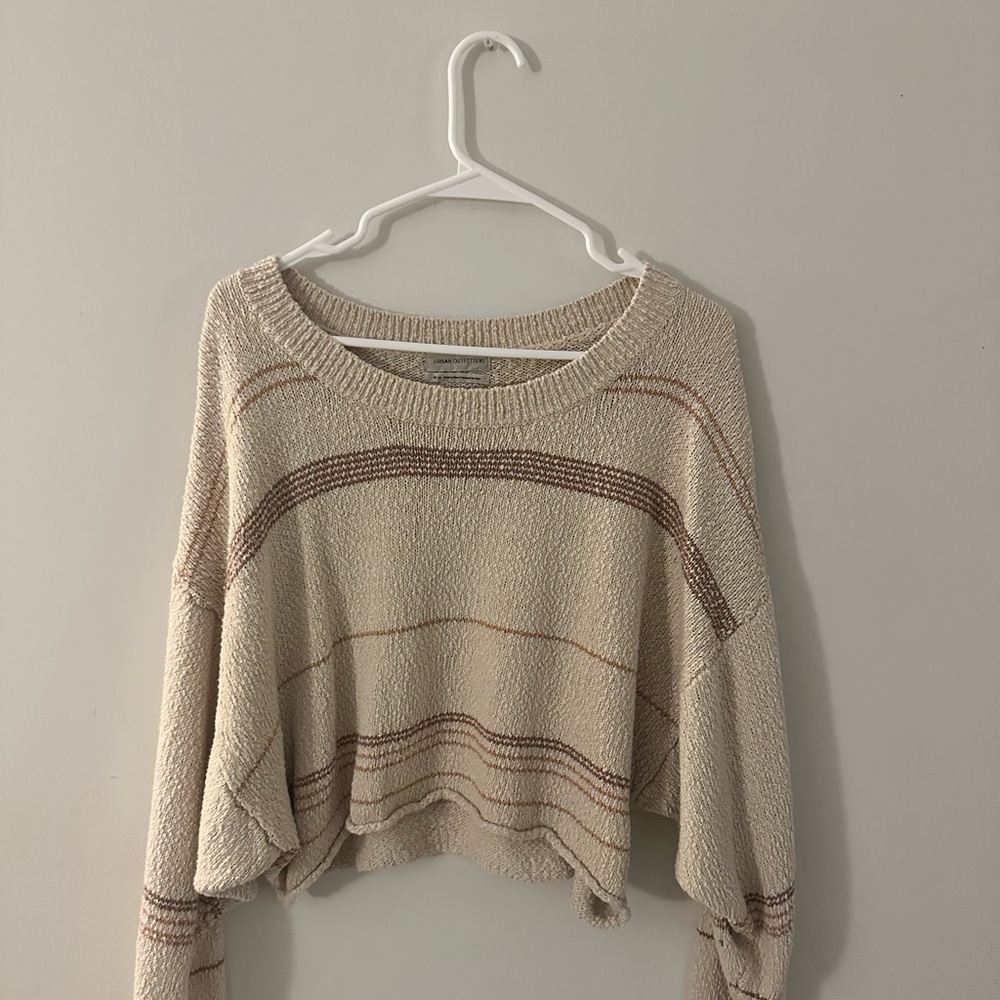 Urban Outfitter’s Cream and Brown Striped Sweater